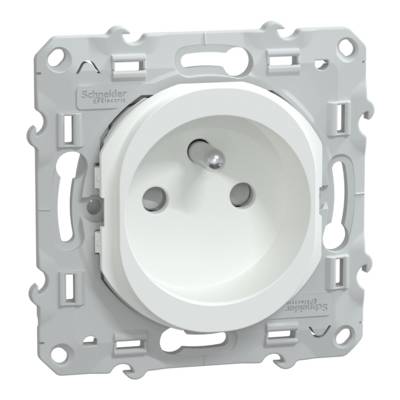 Prise à puits 2P+T OVALIS REFRESH bornes automatiques blanc - 16A - Gedimat - SCHNEIDER ELECTRIC