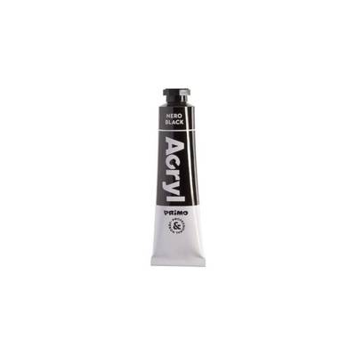 Tube Aluminium 18ml Peinture Acrylique Noir 800 - PRIMO