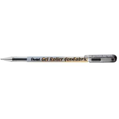 Stylo roller encre gel BN15 0,8 mm Spécial Textile Noir - Pentel