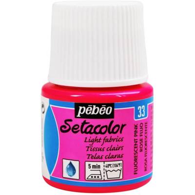 Setacolor Flacon 45ml Peinture pour Tissu clair Rose fluo