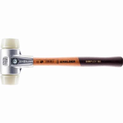 Maillet HALDER SIMPLEX Nylon avec boîtier en aluminium et manche en bois - D=60 mm - 3108.060