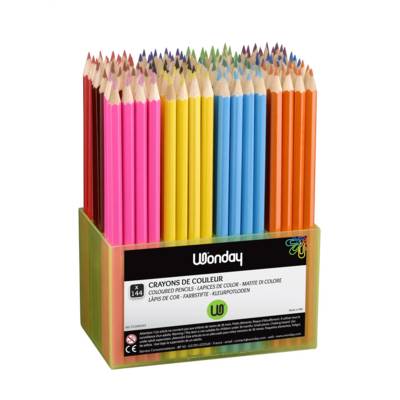 Pot de 144 crayons de couleur 18 cm Assortis