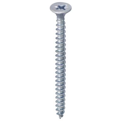 Vis agglo acier zingué blanc tête fraisée pozidriv diam.3,5mm long.30mm en barquette plastique de 200 pièces - Gedimat - NORAIL
