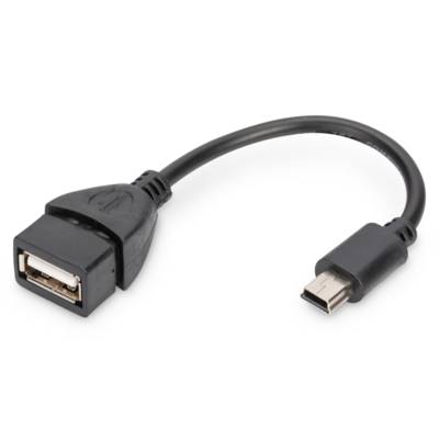 Adaptateur pour câble USB 2.0-OTG mâle/Femelle Noir - DIGITUS
