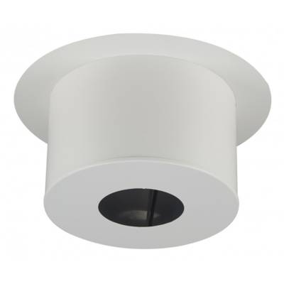 Plaque de finition ronde pour conduit Inox/galva Ø150 H.12cm Blanc mat Ral9020 POUJALAT pour poele à bois - 32999066 - Maxoutil