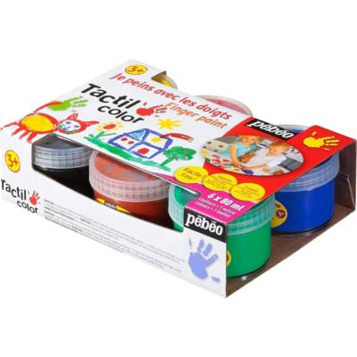 Set de 6x80ml de peinture aux doigts Tacticolor