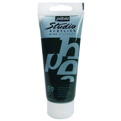 Peinture Studio Acrylique Tube Vert de Vessie 100 ml - PÉBÉO