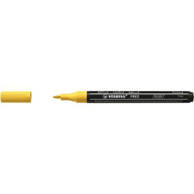 Marqueur pointe fine FREE acrylic T100 jaune