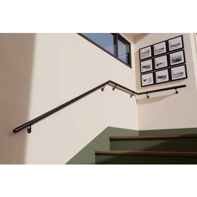 Main courante aluminium noir - Ø 40 mm x L.2 m - Gedimat - ORIAL