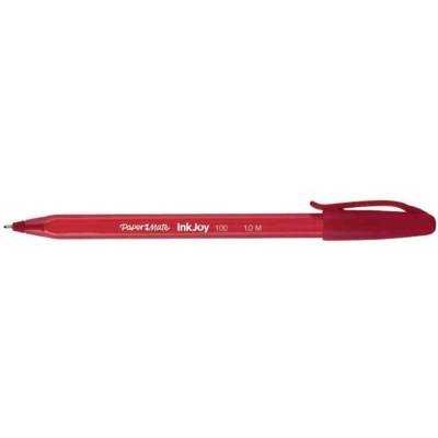 Stylo bille InkJoy 100 Triangulaire à capuchon Pointe Moyenne Rouge - PAPER:MATE