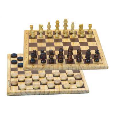 Jeux de Dames et d'Echecs en bois - JEUJURA