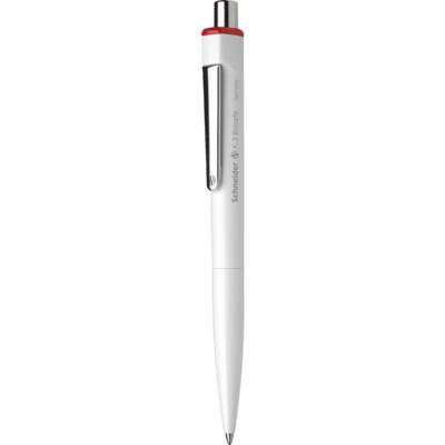 Stylo à bille K3 Biosafe blanc Pointe Moyenne rouge - SCHNEIDER