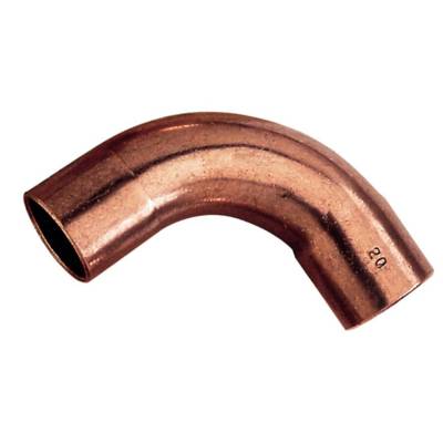 Courbe cuivre à souder grand rayon femelle femelle angle 90° diam.14mm - Gedimat - BOUTTE
