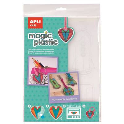 Pochette de 4 feuilles de plastique magique transparent