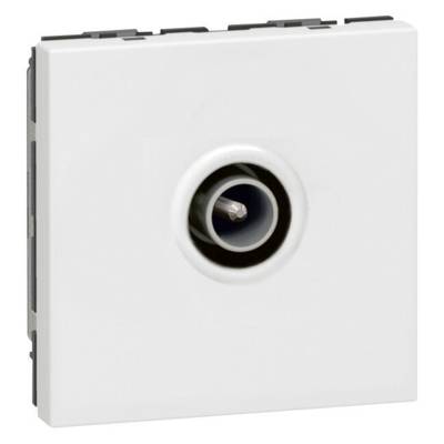 Prise TV simple mâle MOSAIC 2 modules blanc - Gedimat - LEGRAND