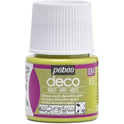 Flacon 45ml peinture acrylique Déco Mat ANIS - PÉBÉO