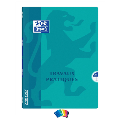 Cahier TP OPENFLEX  24x32 cm 40 p Seyès 90g + 40 p unies 120g coloris aléatoire