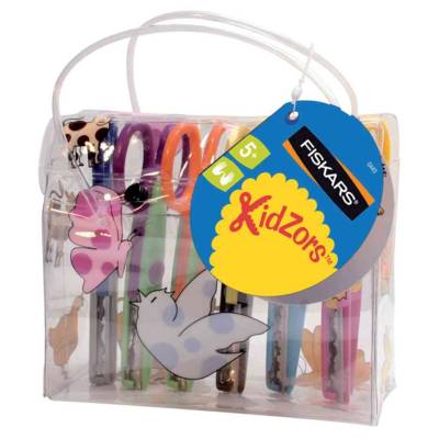 Set de 6 ciseaux cranteurs Kidzors Oiseau, Poulet, Cochon, Abeille, Papillon, Vache