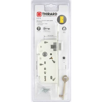 Serrure à encastrer pêne dormant 1/2t têtière bouts ronds 1 clé axe 40mm - Gedimat - THIRARD