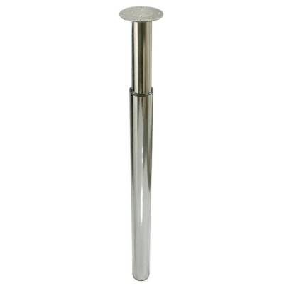 Pied zoom rond à platine fixe soudée 700 à 1100mm acier chromé - Gedimat - NORAIL