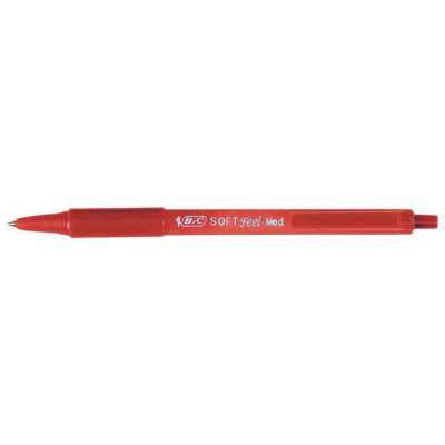 Stylo à bille rétractable Soft Feel Clic grip pointe moyenne rouge