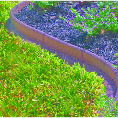 Bordure caoutchouc recyclé - 1200 x 70 x 80 mm - Gedimat - CREAGREEN