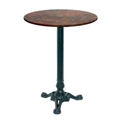 Mange-debout pied noir Ø60cm rouille underground - intérieur - RestooTab