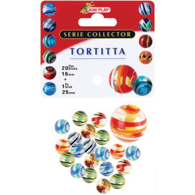 Sachet de 20 billes 16 mm +1 calot 25 mm TORTITTA
