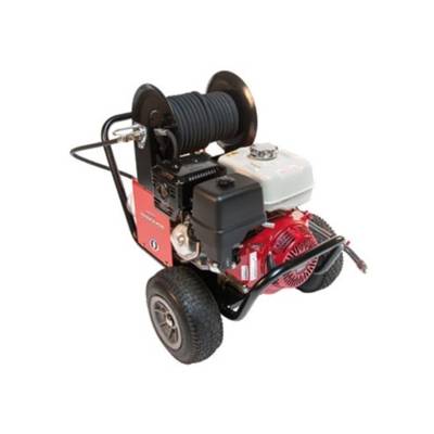 Nettoyeur haute pression thermique 240 bar / 1100 l/h avec enrouleur acier - DIMACO - (Honda 13 CV) - TIE18240HE