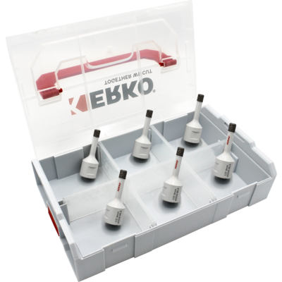 Coffret trépan diamant - ERKO - contient 3 x 6 mm et 3 x 8 mm - 84560A1 - Maxoutil
