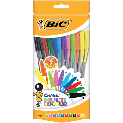 Pack de 20 Stylos Cristal Multicolor