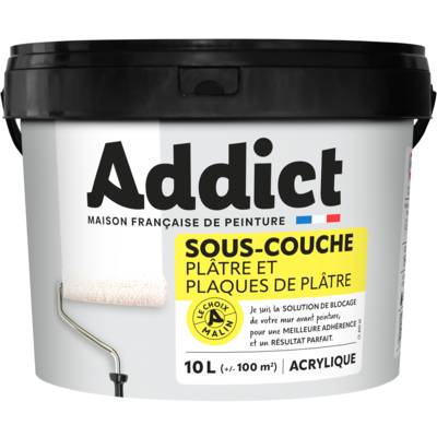 Sous couche acrylique plaque de plâtre ADDICT - pot de 10l - Gedimat - RECA