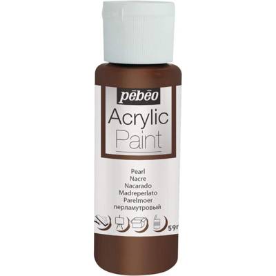 Flacon 59ml Peinture Acrylique Paint Nacré Chocolat - PÉBÉO
