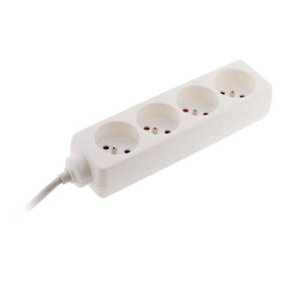 Bloc multiprises standard sans interrupteur blanc 4x16A 1m - Gedimat - ZENITECH