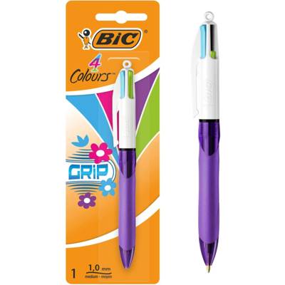 Stylo 4 Colours GRIP FASHION Pointe Moyenne Encre Fantaisie