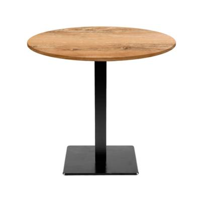 Table pied noir Ø70cm chene slovene - intérieur - RestooTab