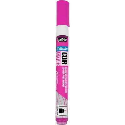 Marqueur Acrylique Setacolor Spécial Cuir Mat Satiné Extra Fine Rose Fluo - PÉBÉO