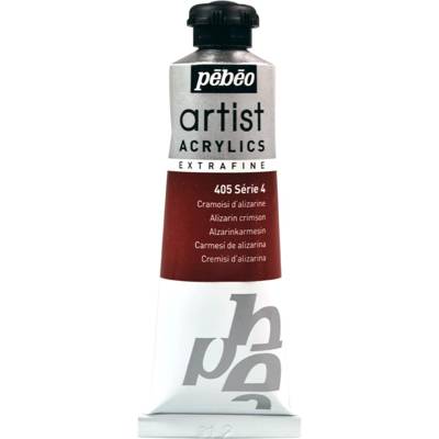 Tube 37 ml Peinture Artist Acrylics Extra fine CRAMOISI ALIZ - PÉBÉO