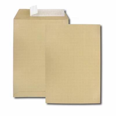 Paquet de 10 pochettes kraft armé brun C4 229x324 130 g bande de protection - GPV