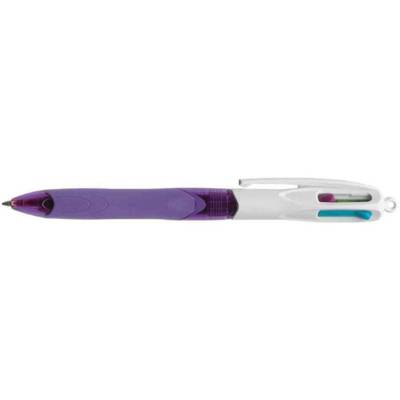 Stylo bille 4 COLOUR GRIP FASHION 4 Couleurs Rose Violet Vert Turquoise - BIC