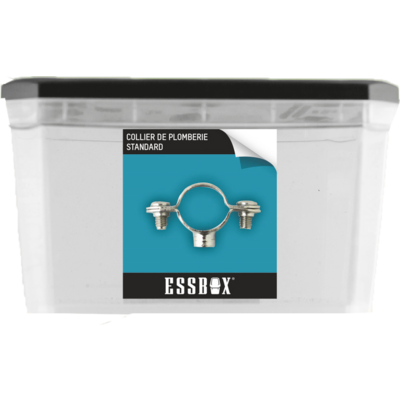 Collier de plomberie ESSBOX SCELL-IT Simple standard Ø40 mm- Ø7 mm x 150 mm - Boite de 25 - EX-93201140 - Maxoutil