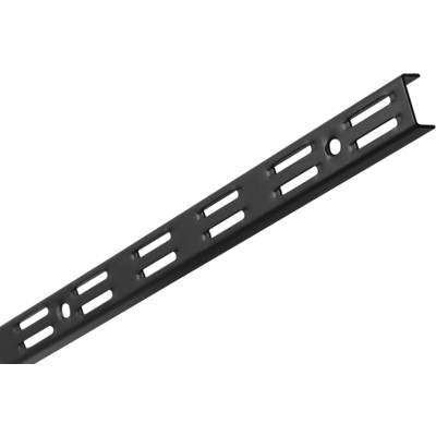 Crémaillère double entraxe 32 mm acier époxy noir - Gedimat - NORAIL