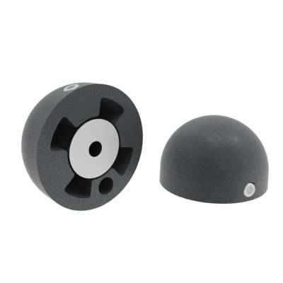 Embout main courante aluminium gris foncé - 40 mm x 2 m - 2 pièces - Gedimat