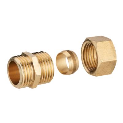 Raccord union bicône laiton brut - mâle ø12 x 17 mm - Gedimat - NOYON ET THIEBAULT