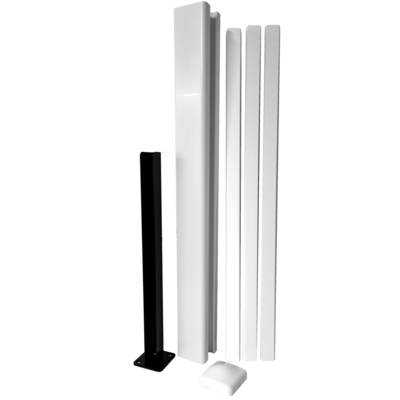 Poteau supplémentaire pour clôture piscine PVC HORIZON - blanc - Gedimat - MOREY