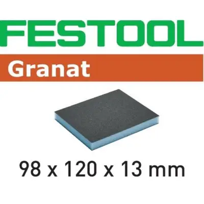 Éponge de ponçage FESTOOL 98x120x13 Grain 220 - Boite de 6 - 201114