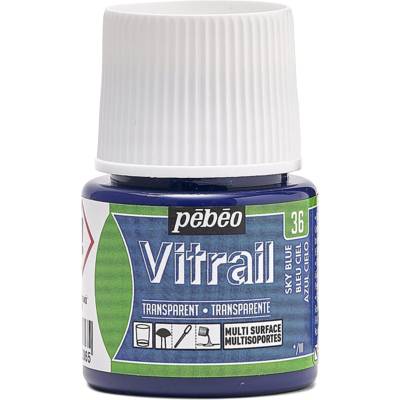 Flacon 45ml peinture VITRAIL transparent BLEU CIEL