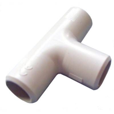 Té équerre pour tube IRL gris D20mm - Gedimat - DEBFLEX