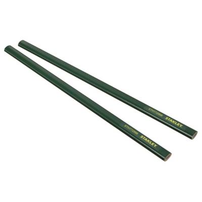 Crayon de maçon STANLEY corps vert - 30 cm - 2 pièces - STHT0-72998 - Maxoutil