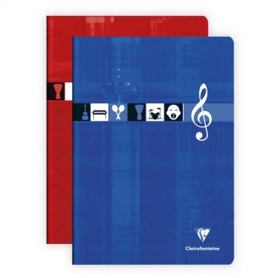 Cahier Musique & Chant piqué A4 96 pages grands carreaux Couleur aléatoire - CLAIREFONTAINE